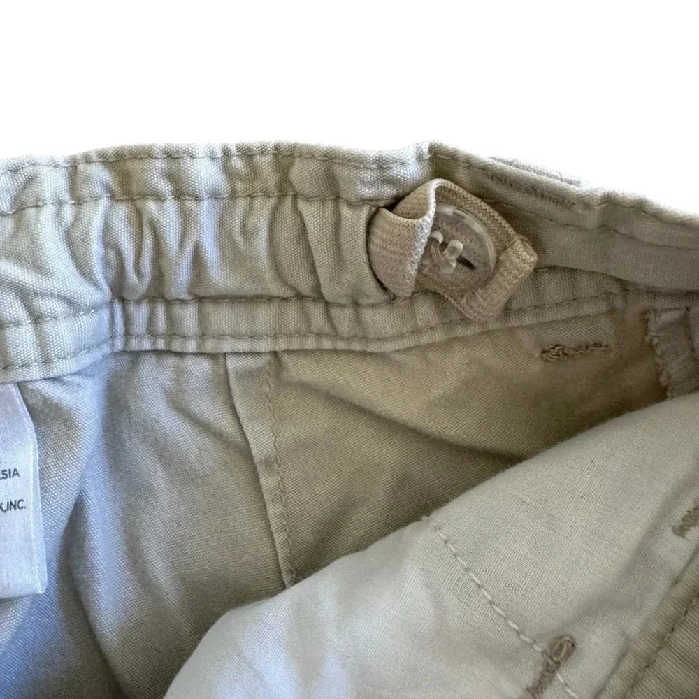 Y2K Gymboree Cargo Pants Beige Adjustable Waist Pockets Girls size 9
